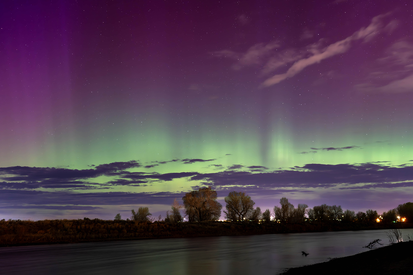 Aurora Borealis over North Platte River